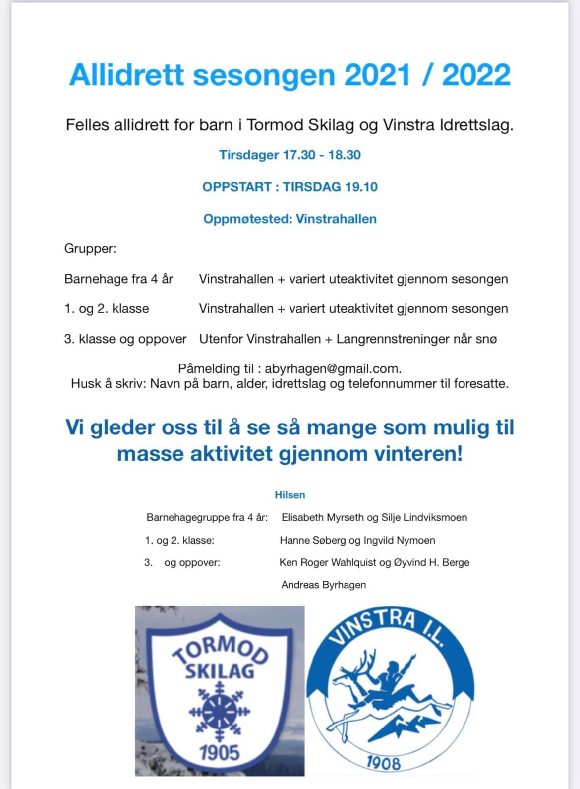 Informasjon om allidrett og ski